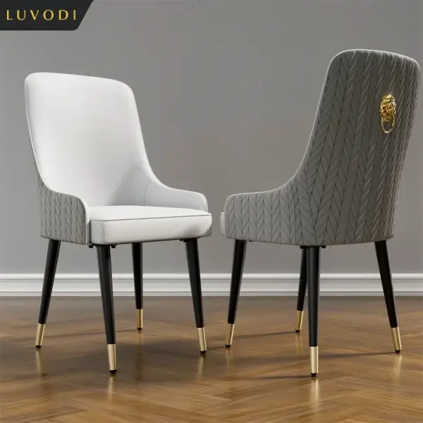 LUVODI Dining Chairs Set of 2 Luxury Microfiber Leather Leisure Chairs