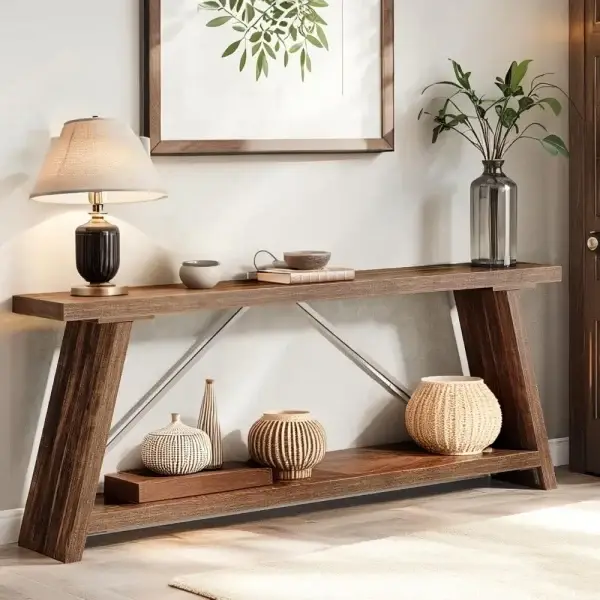 Tribesigns 70.9" Extra Long Behind Couch Sofa or Entryway Console Table with Storage