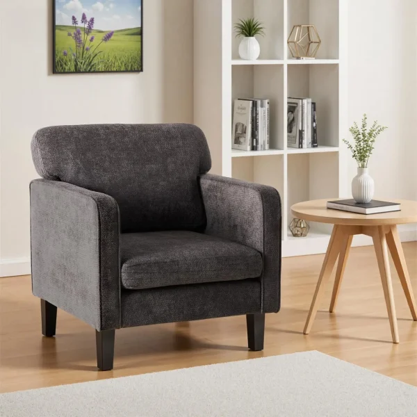 JHK Modern Accent Chair, Ergonomic with Armrests and Lumbar Support